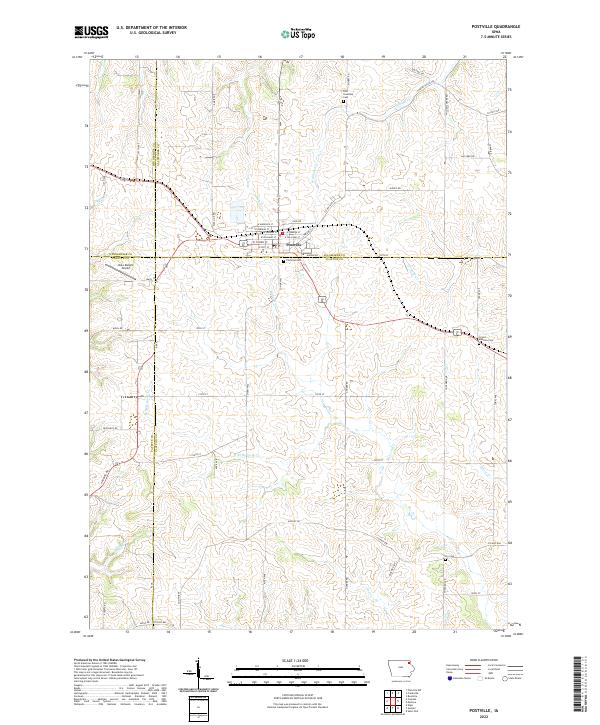 Postville, IA — USGS 7.5-minute topo (2022)