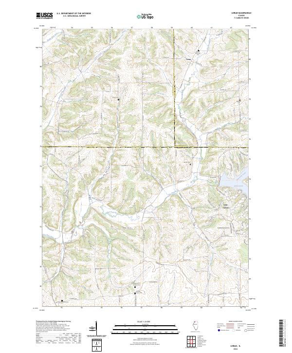 Loran, IL — USGS 7.5-minute topo (2024)