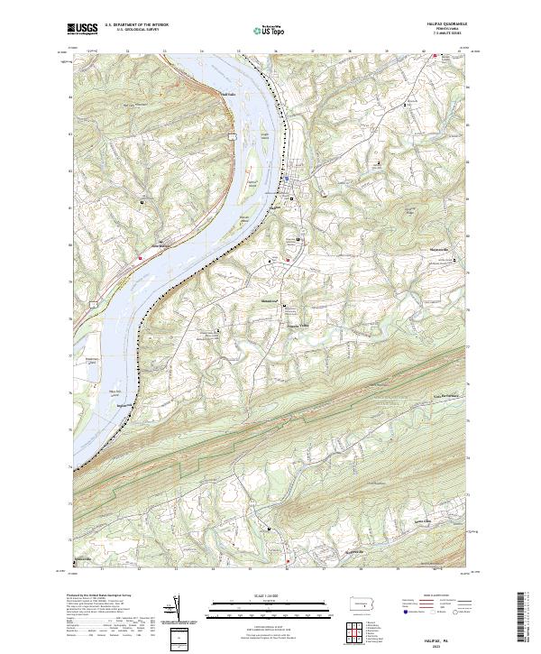 Halifax, PA — USGS 7.5-minute topo (2023)