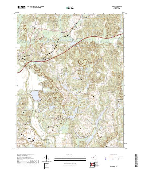 Paradise, KY — USGS 7.5-minute topo (2022)
