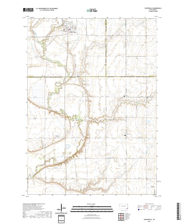 Centerville, SD — USGS 7.5-minute topo (2021)