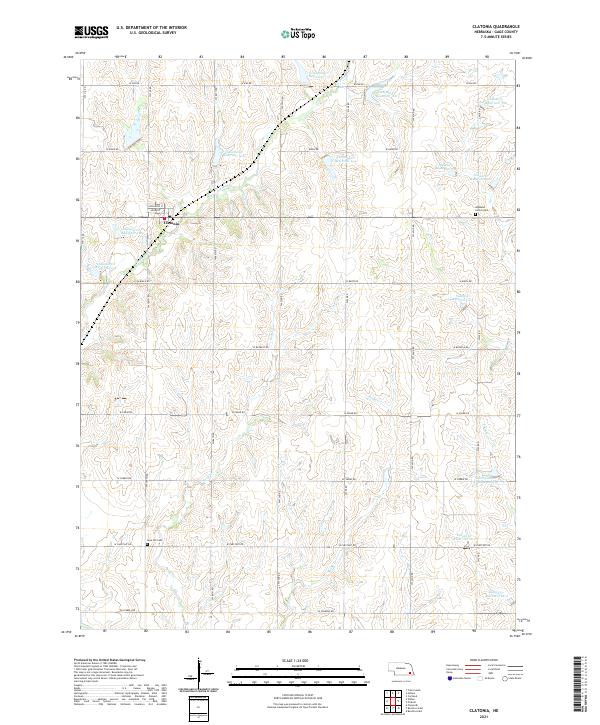 Clatonia, NE — USGS 7.5-minute topo (2021)