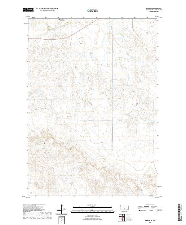 Okreek SE, SD — USGS 7.5-minute topo (2021)