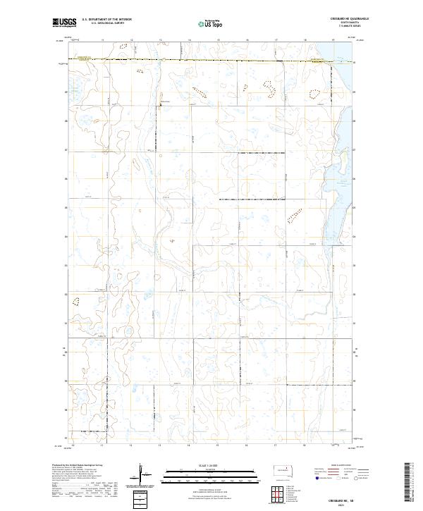 Cresbard NE, SD — USGS 7.5-minute topo (2021)