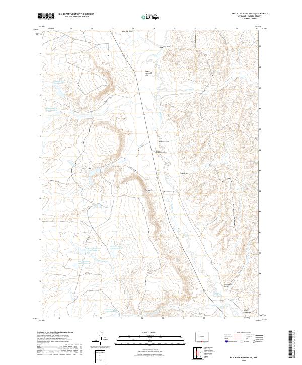 Peach Orchard Flat, WY — USGS 7.5-minute topo (2021)
