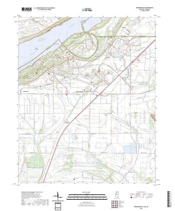 Robinsonville, MS-AR — USGS 7.5-minute topo (2024)