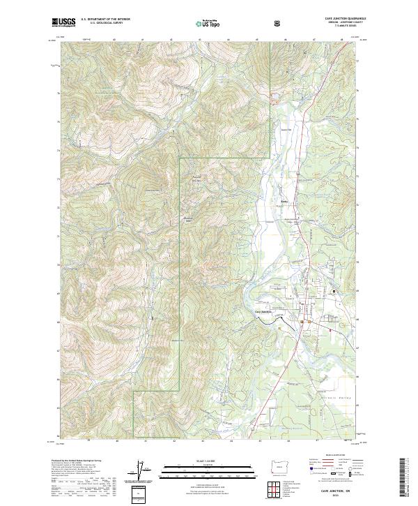 Cave Junction, OR — USGS 7.5-minute topo (2023)