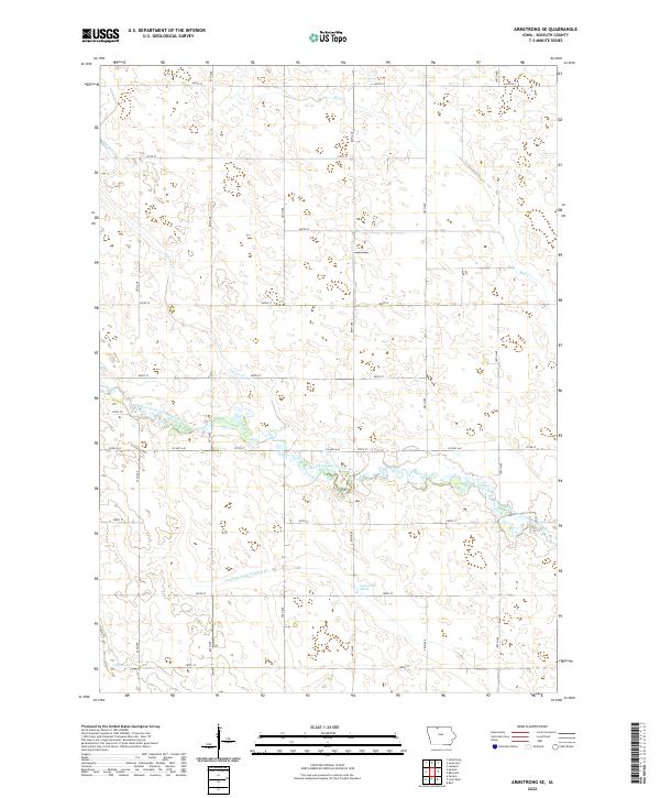 Armstrong SE, IA — USGS 7.5-minute topo (2022)