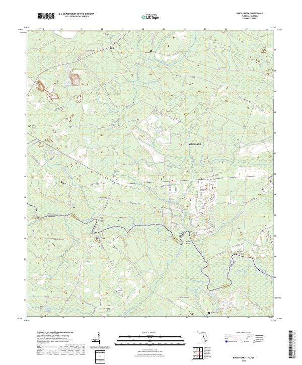 Kings Ferry, FL-GA — USGS 7.5-minute topo (2024)
