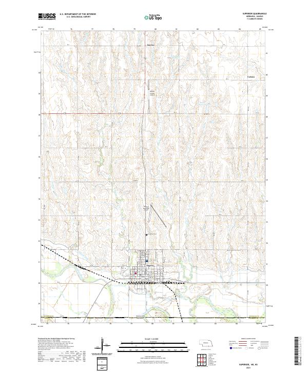 Superior, NE-KS — USGS 7.5-minute topo (2021)