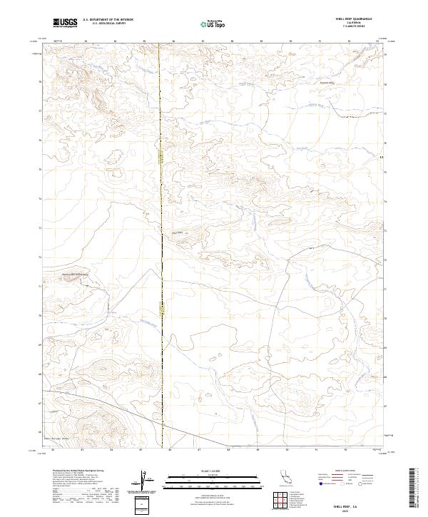 Shell Reef, CA — USGS 7.5-minute topo (2023)