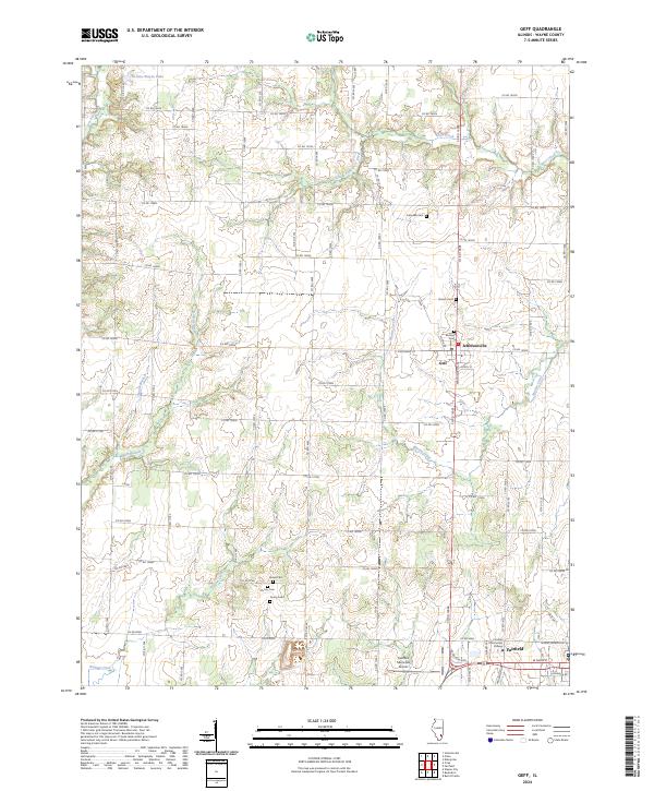 Geff, IL — USGS 7.5-minute topo (2024)