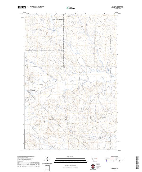 Cohagen, MT — USGS 7.5-minute topo (2024)