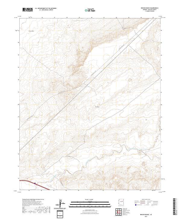 Rincon Ranch, AZ — USGS 7.5-minute topo (2021)