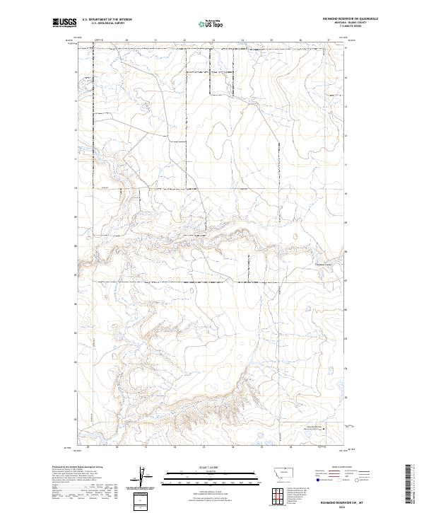 Richmond Reservoir SW, MT — USGS 7.5-minute topo (2024)