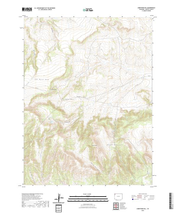 Limestone Hill, CO — USGS 7.5-minute topo (2022)