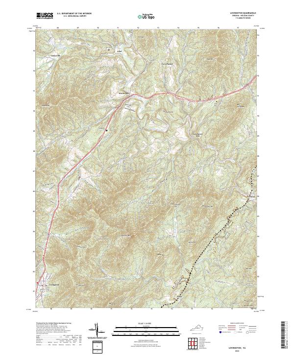 Lovingston, VA — USGS 7.5-minute topo (2022)