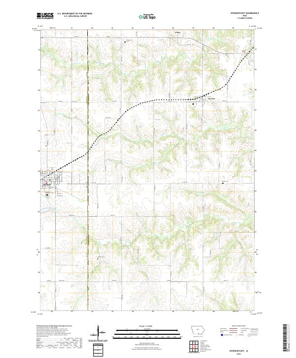 Seymour East, IA — USGS 7.5-minute topo (2022)