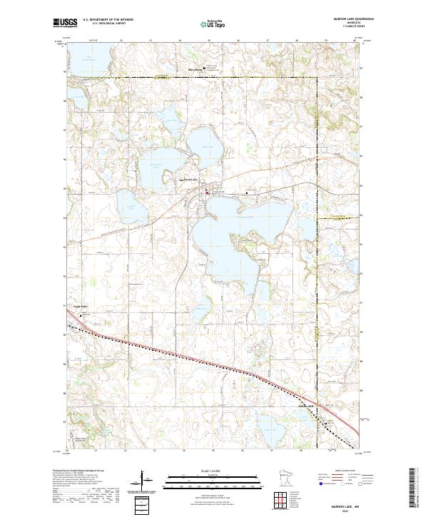 Madison Lake, MN — USGS 7.5-minute topo (2022)