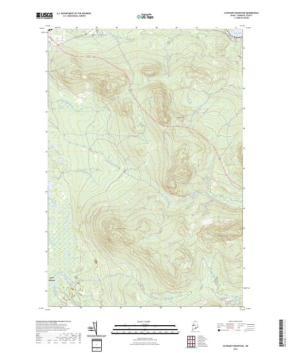 Catheart Mountain, ME — USGS 7.5-minute topo (2024)