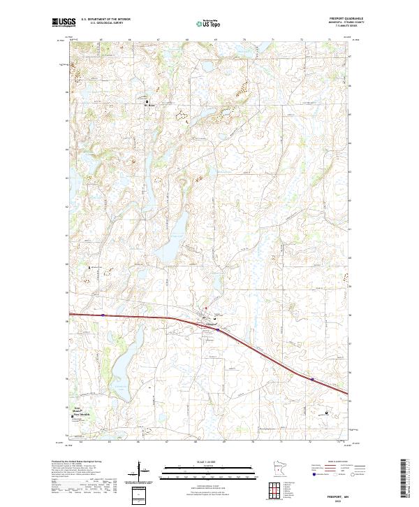 Freeport, MN — USGS 7.5-minute topo (2022)