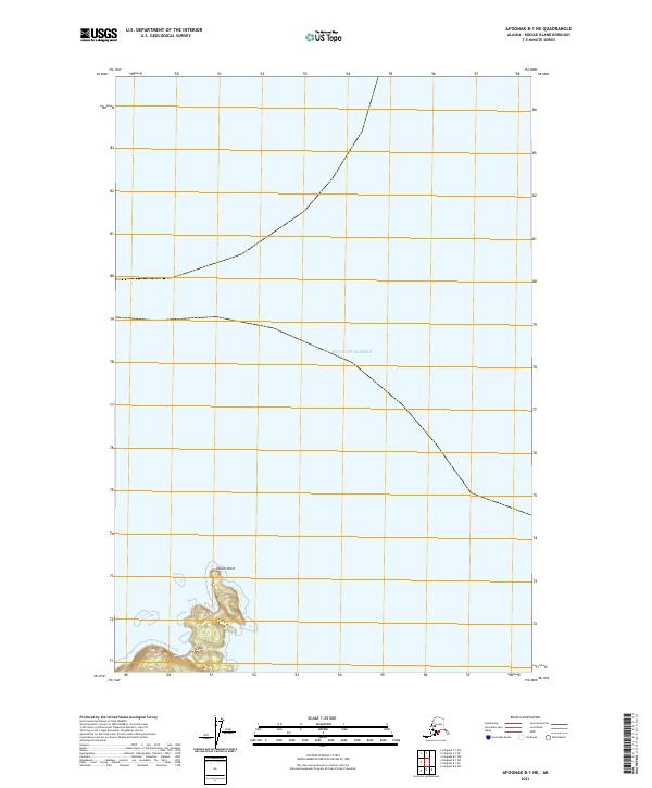 Afognak B-1 NE, AK — USGS 7.5-minute topo (2021)