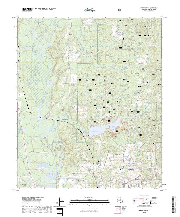 Minden North, LA — USGS 7.5-minute topo (2024)