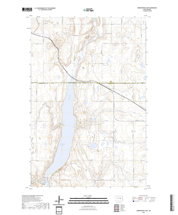 Arrowwood Lake, ND — USGS 7.5-minute topo (2024)