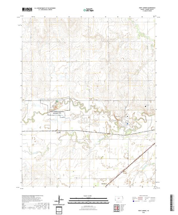 Fort Larned, KS — USGS 7.5-minute topo (2022)