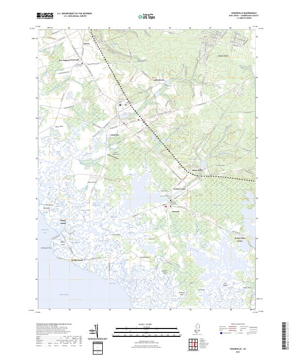 Cedarville, NJ — USGS 7.5-minute topo (2023)