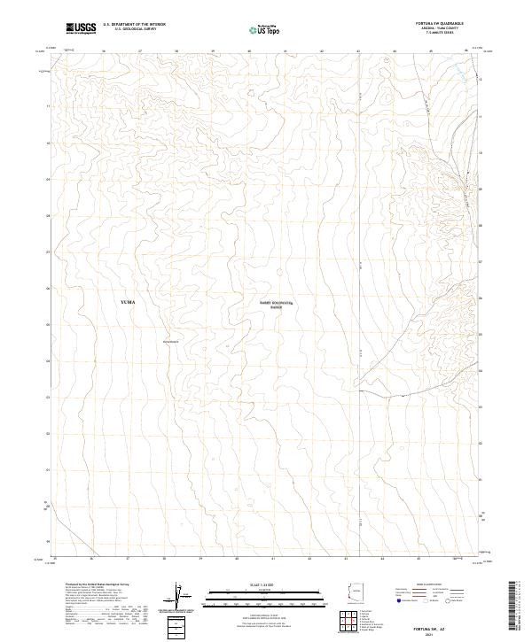 Fortuna SW, AZ — USGS 7.5-minute topo (2021)