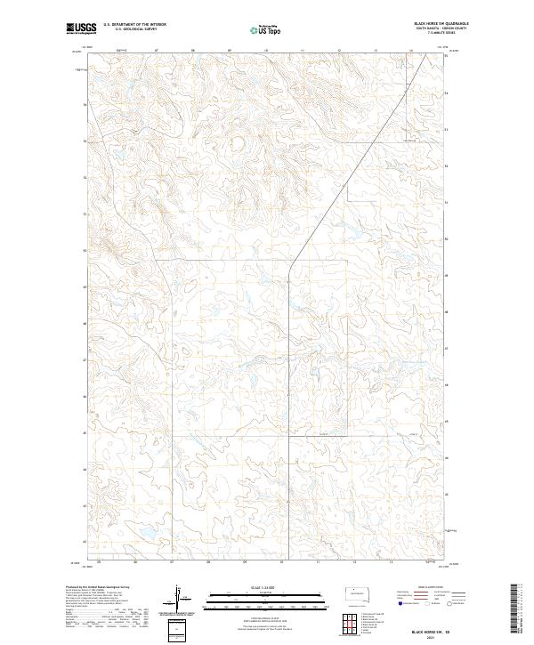 Black Horse SW, SD — USGS 7.5-minute topo (2021)