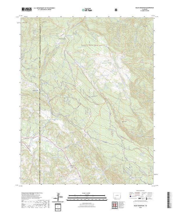 Baldy Mountain, CO — USGS 7.5-minute topo (2023)