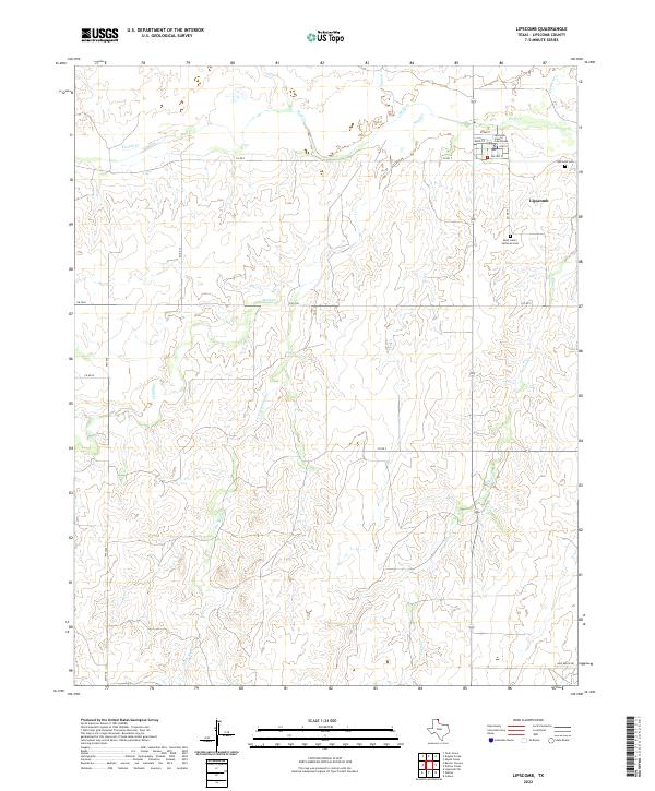 Lipscomb, TX — USGS 7.5-minute topo (2022)