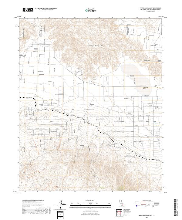 Fifteenmile Valley, CA — USGS 7.5-minute topo (2021)