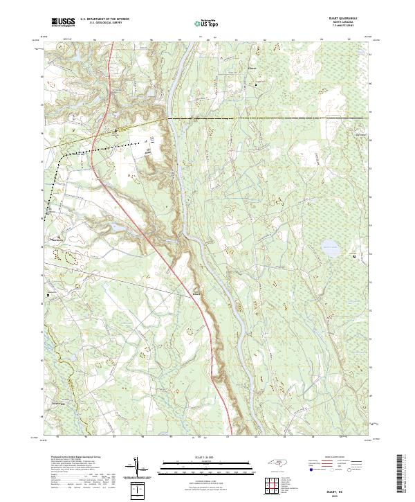 Duart, NC — USGS 7.5-minute topo (2022)