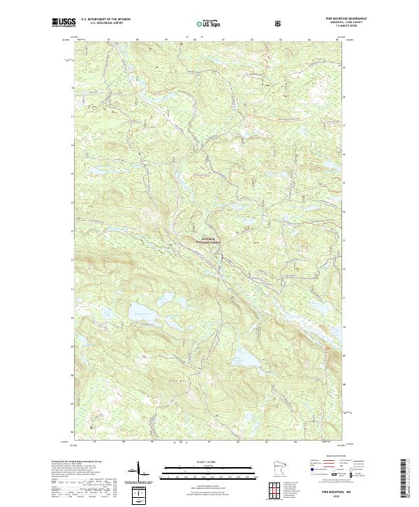 Pine Mountain, MN — USGS 7.5-minute topo (2022)