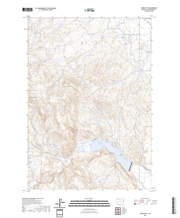 Hope Butte, OR — USGS 7.5-minute topo (2024)
