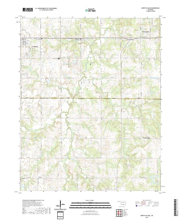 North Village, OK — USGS 7.5-minute topo (2022)