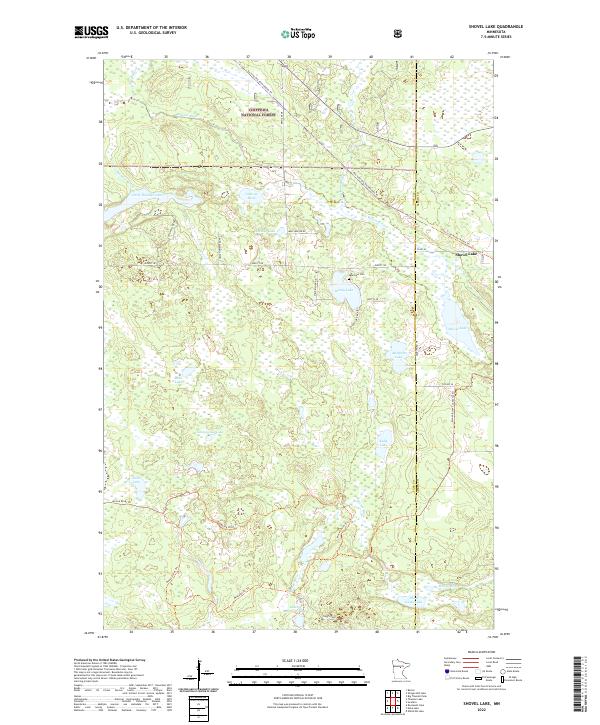 Shovel Lake, MN — USGS 7.5-minute topo (2022)