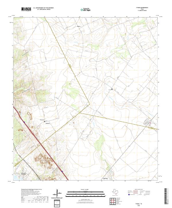 Tynan, TX — USGS 7.5-minute topo (2022)