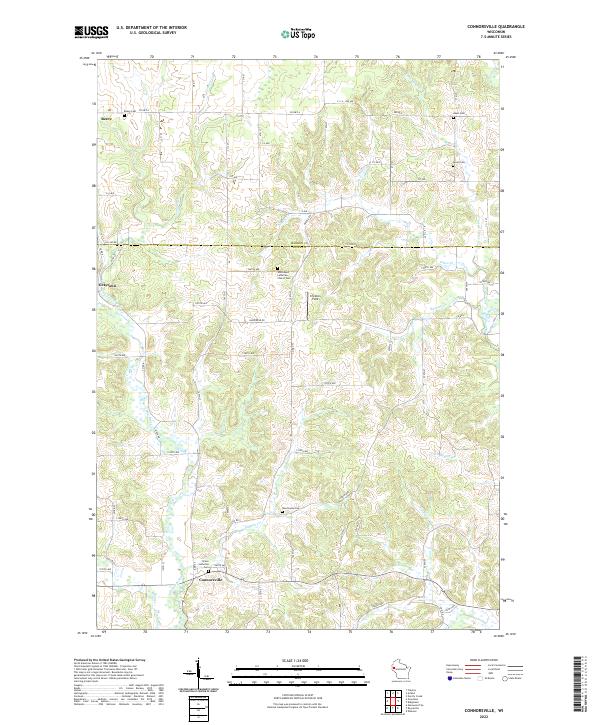 Connorsville, WI — USGS 7.5-minute topo (2022)