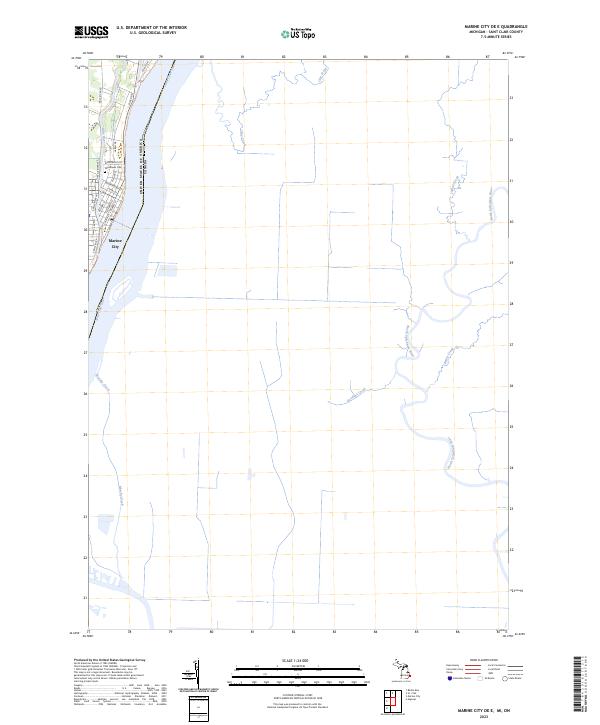 Marine City OE E, MI-ON — USGS 7.5-minute topo (2023)