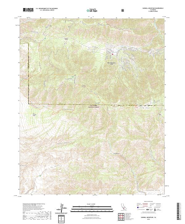 Sawmill Mountain, CA — USGS 7.5-minute topo (2022)