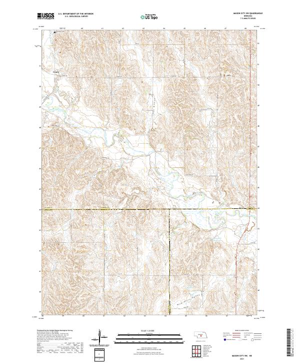 Mason City SW, NE — USGS 7.5-minute topo (2021)