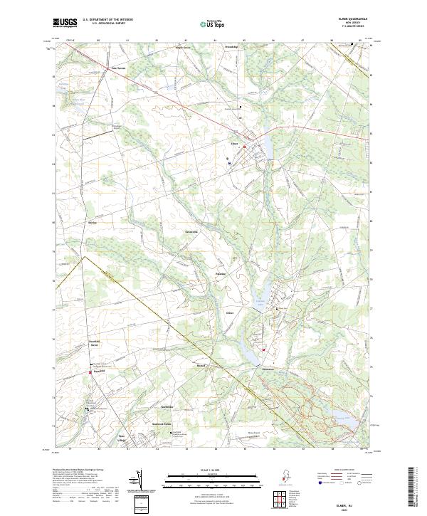 Elmer, NJ — USGS 7.5-minute topo (2023)