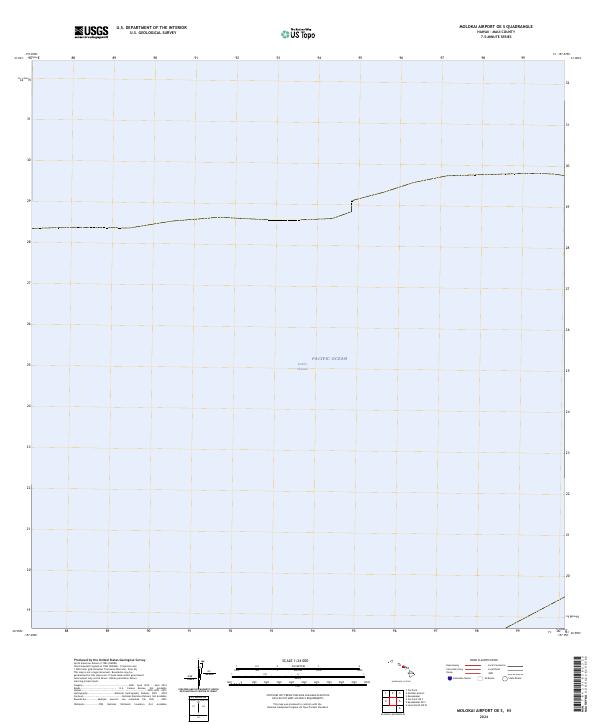 Molokai Airport OE S, HI — USGS 7.5-minute topo (2024)