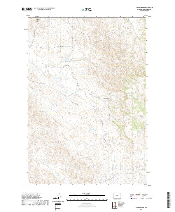 Mitten Butte, WY — USGS 7.5-minute topo (2021)