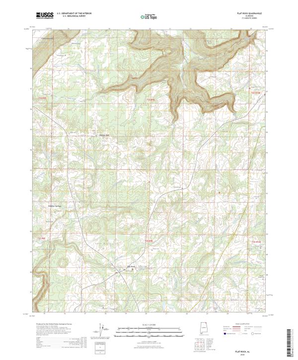 Flat Rock, AL — USGS 7.5-minute topo (2026)
