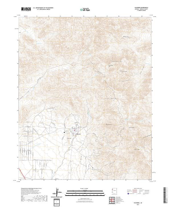 Chloride, AZ — USGS 7.5-minute topo (2021)